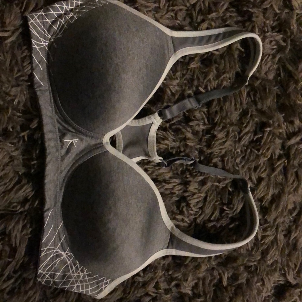Grey sporty bra